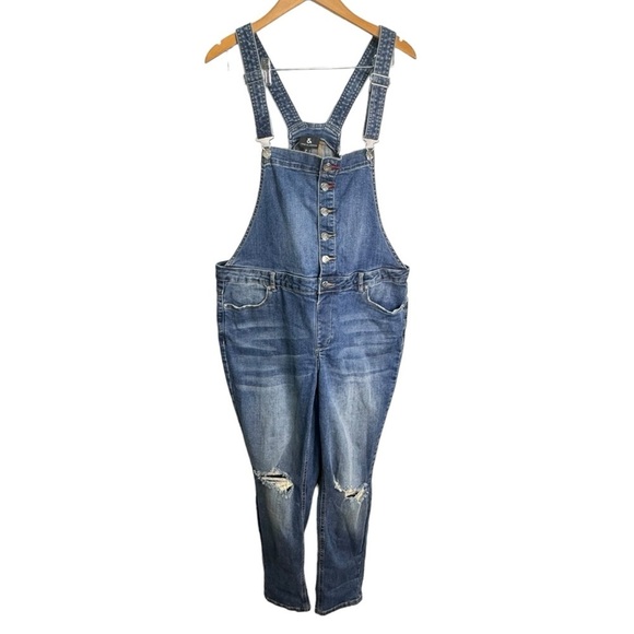 Addition Elle Love & Legend Denim Overalls Size 14 - Picture 2 of 9